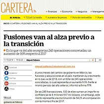 Fusiones van al alza previo a la transicin